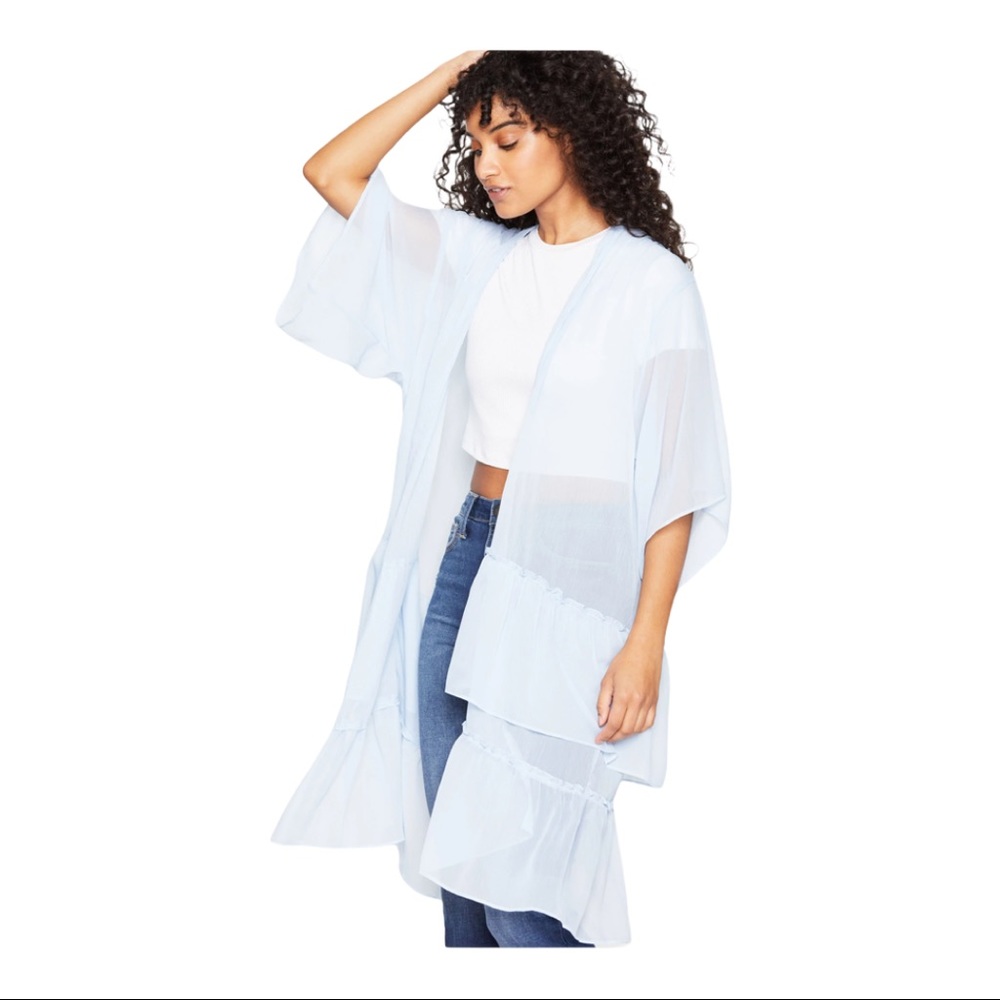 BCBGENERATION RUFFLE KIMONO ROBE - Picture 2 of 9